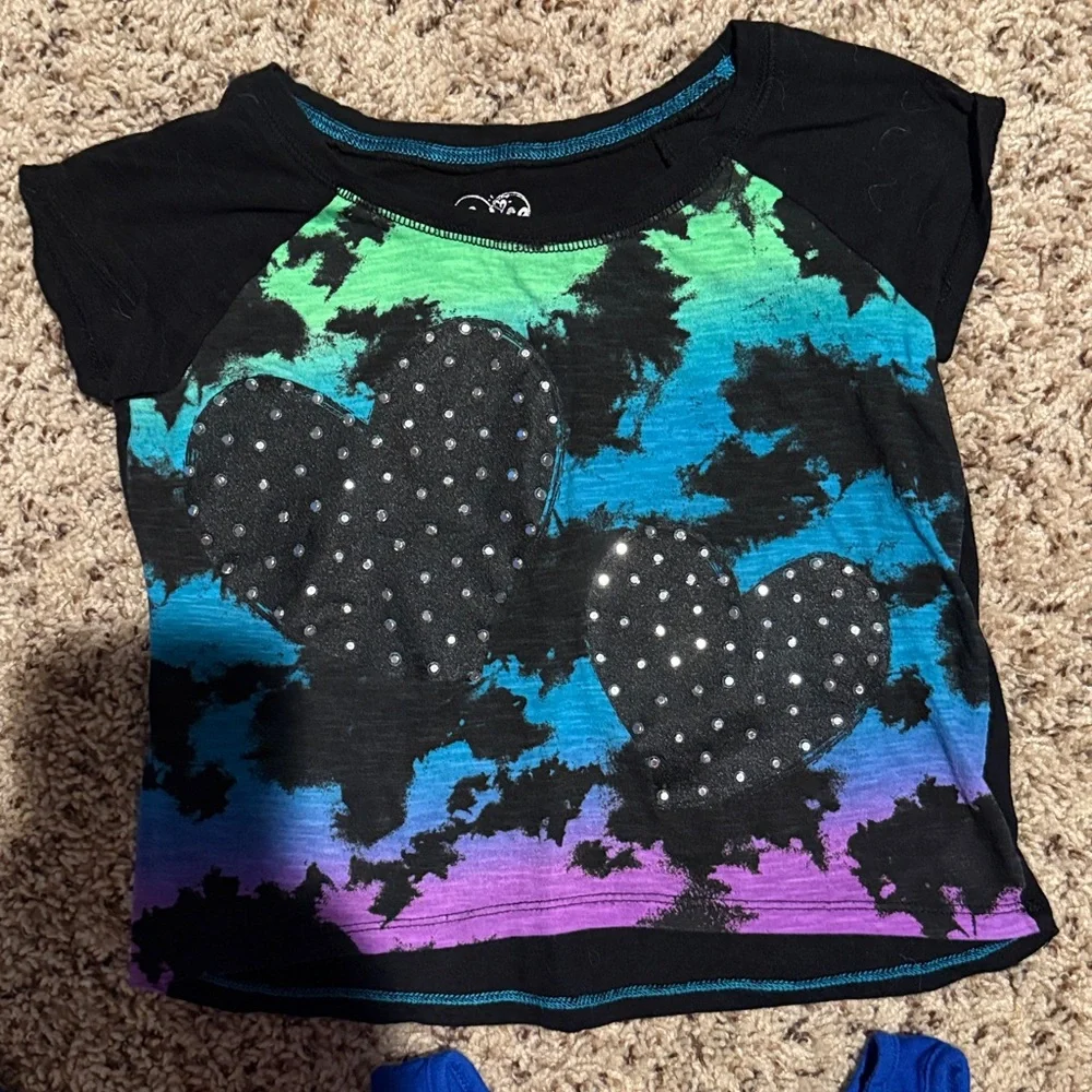 Girls size 7 Justice bundle with 3 tank tops and one shirt